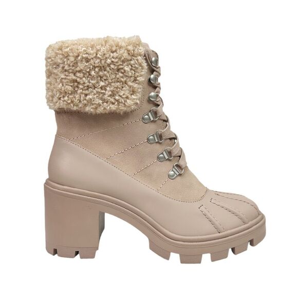 Splendid Mikayla Faux Fur-Lined & Trim Combat Boots - Size 7 - Picture 12 of 13